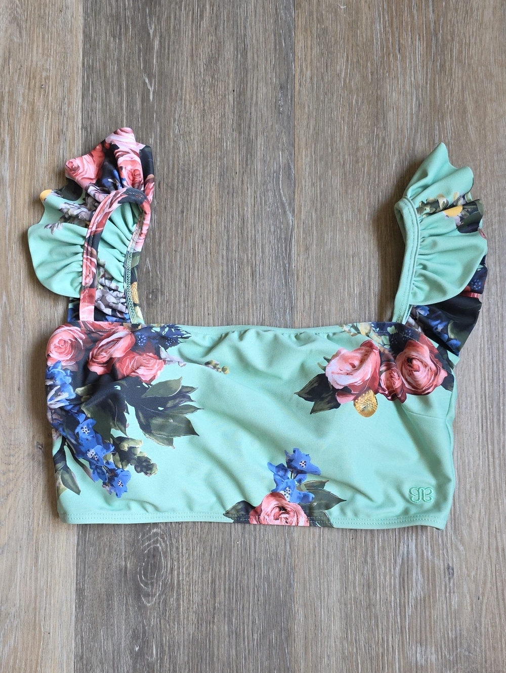 Albion Floral Ruffle Bikini Top